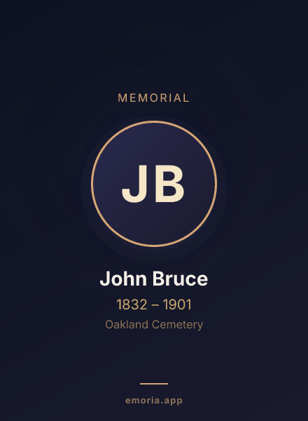 Memorial portrait of John Bruce
