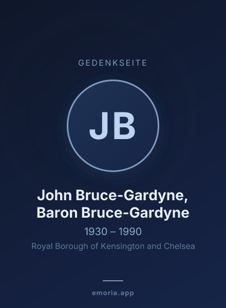 Gedenkportrait von John Bruce-Gardyne, Baron Bruce-Gardyne