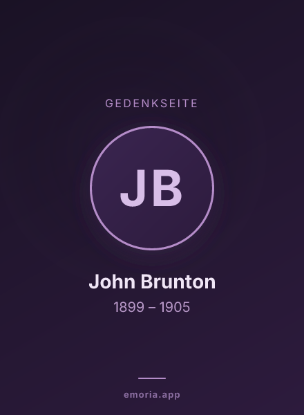 Gedenkportrait von John Brunton