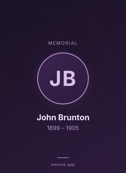 Memorial portrait of John Brunton