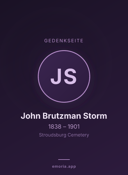 Gedenkportrait von John Brutzman Storm