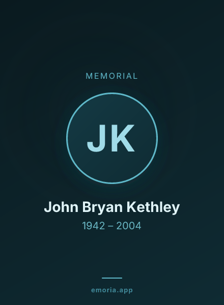 Memorial portrait of John Bryan Kethley