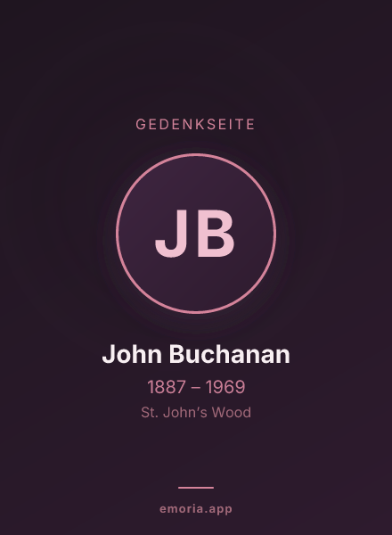 Gedenkportrait von John Buchanan