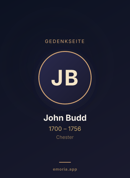 Gedenkportrait von John Budd