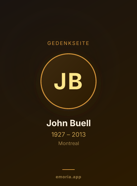 Gedenkportrait von John Buell