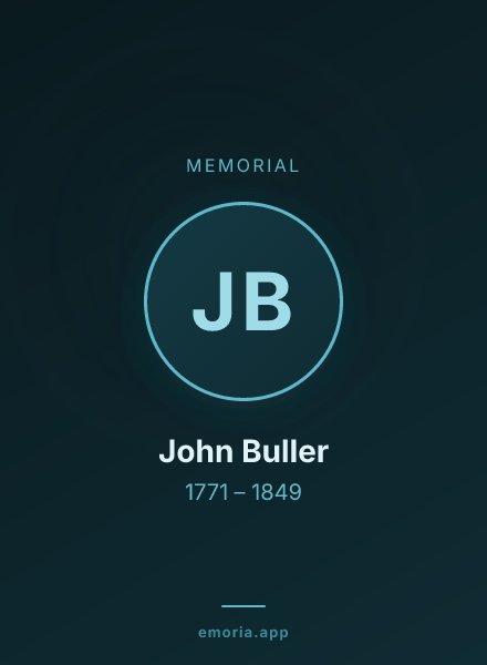 Memorial portrait of John Buller