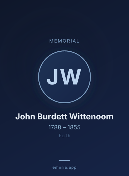 Memorial portrait of John Burdett Wittenoom