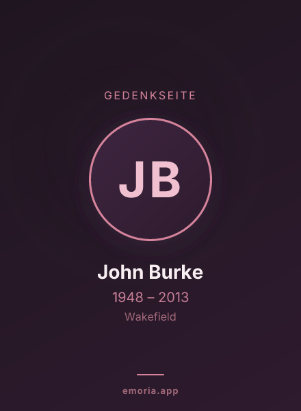 Gedenkportrait von John Burke