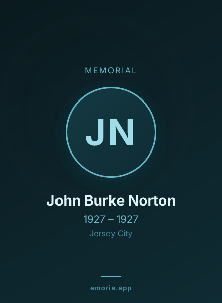 Memorial portrait of John Burke Norton