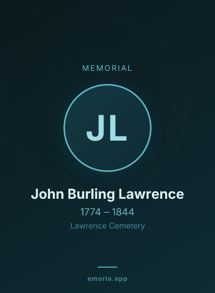 Memorial portrait of John Burling Lawrence