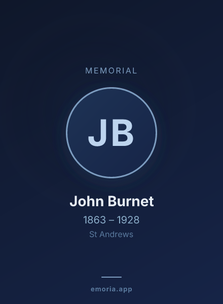 Memorial portrait of John Burnet