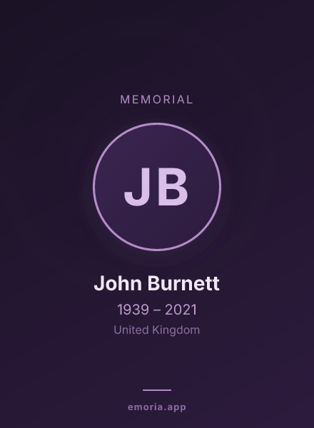 Memorial portrait of John Burnett