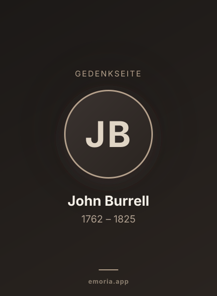 Gedenkportrait von John Burrell
