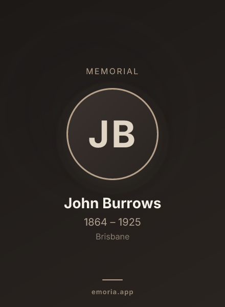 Memorial portrait of John Burrows
