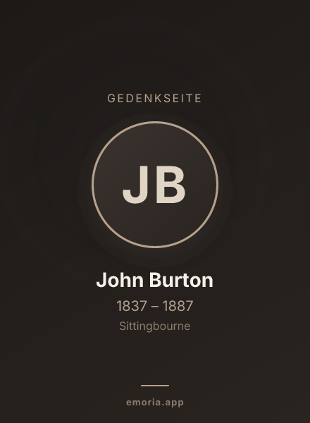 Gedenkportrait von John Burton