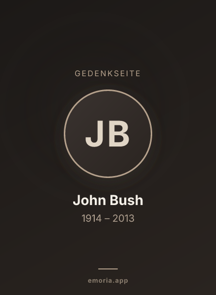 Gedenkportrait von John Bush