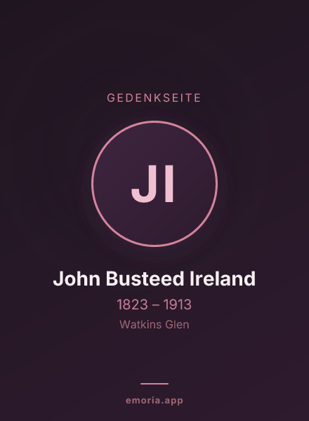 Gedenkportrait von John Busteed Ireland