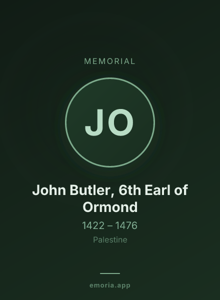 Memorial portrait of John Butler, 6th Earl of Ormond