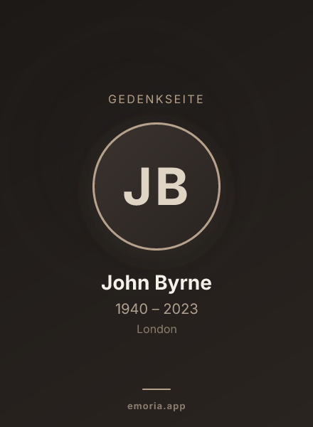 Gedenkportrait von John Byrne
