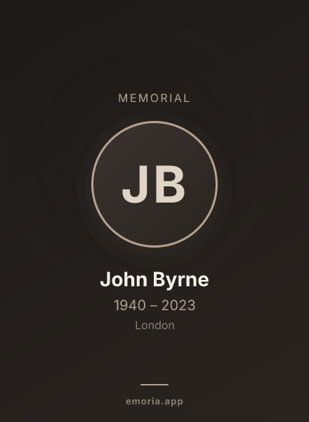 Memorial portrait of John Byrne
