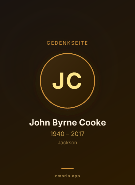 Gedenkportrait von John Byrne Cooke