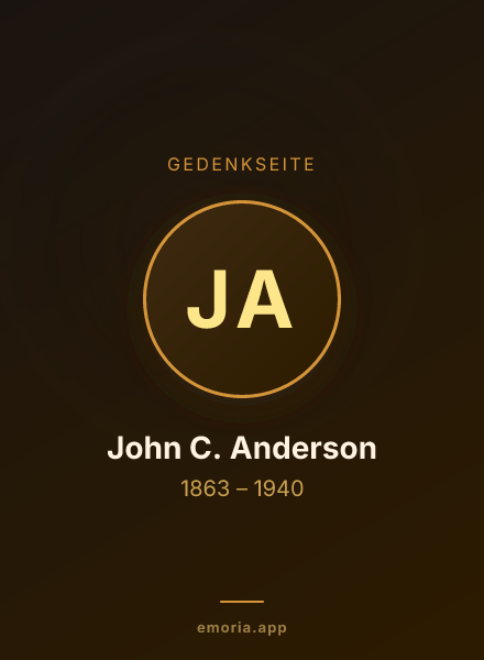 Gedenkportrait von John C. Anderson