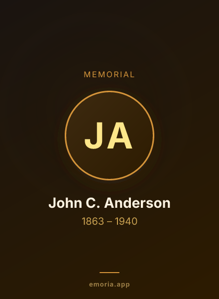 Memorial portrait of John C. Anderson