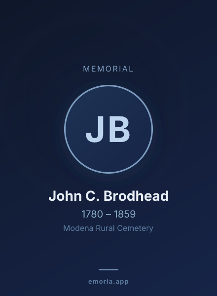 Memorial portrait of John C. Brodhead