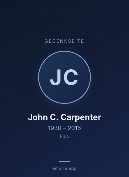 Gedenkportrait von John C. Carpenter