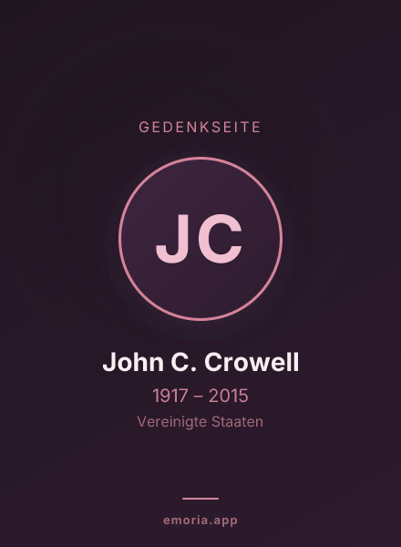 Gedenkportrait von John C. Crowell