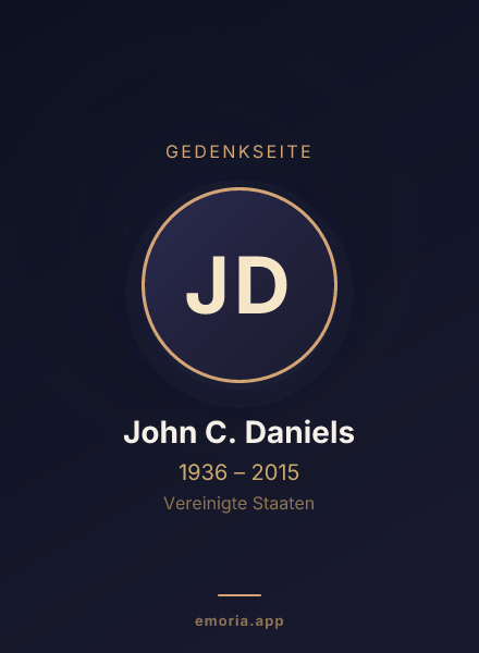 Gedenkportrait von John C. Daniels