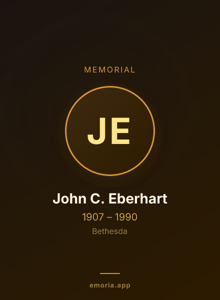 Memorial portrait of John C. Eberhart