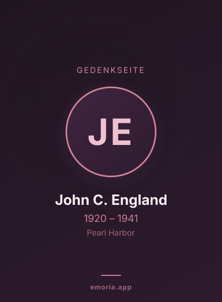 Gedenkportrait von John C. England
