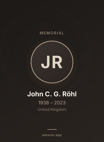 Memorial portrait of John C. G. Röhl