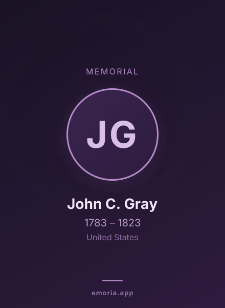 Memorial portrait of John C. Gray