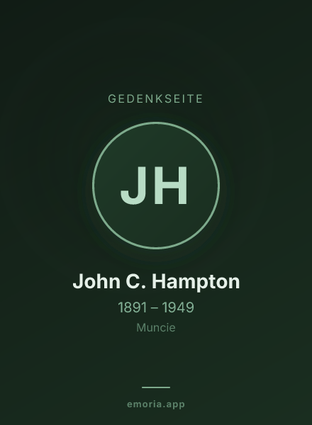 Gedenkportrait von John C. Hampton