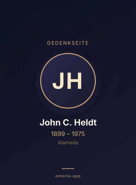 Gedenkportrait von John C. Heldt
