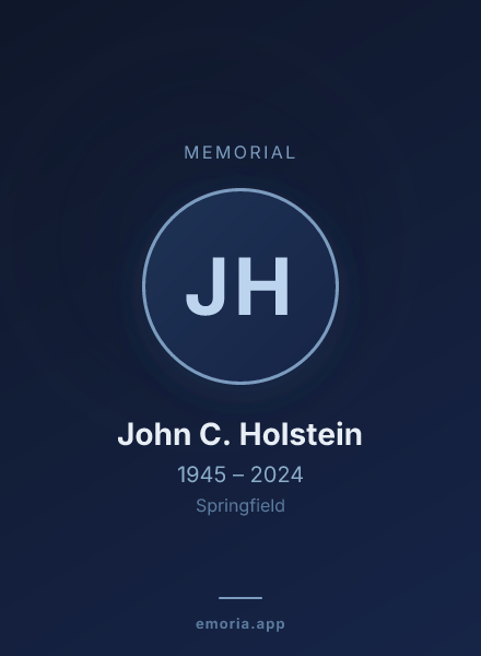 Memorial portrait of John C. Holstein