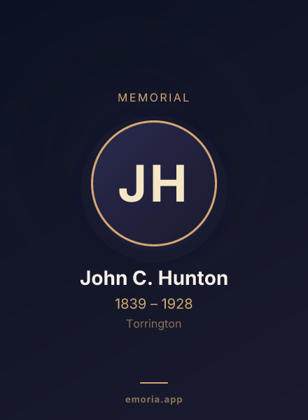 Memorial portrait of John C. Hunton