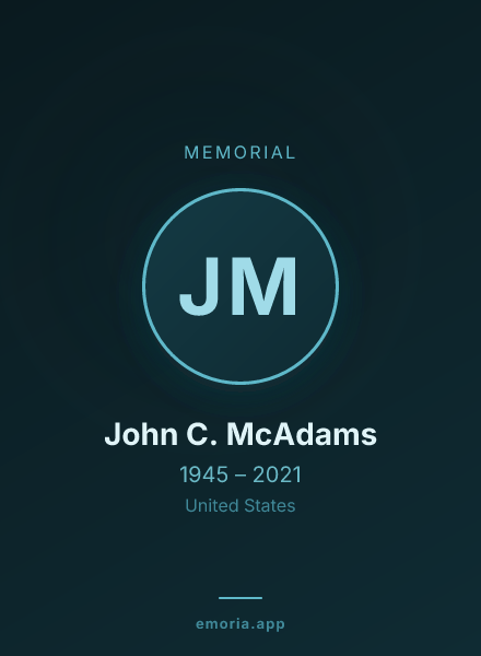 Memorial portrait of John C. McAdams