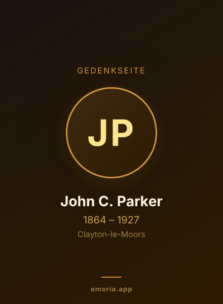 Gedenkportrait von John C. Parker