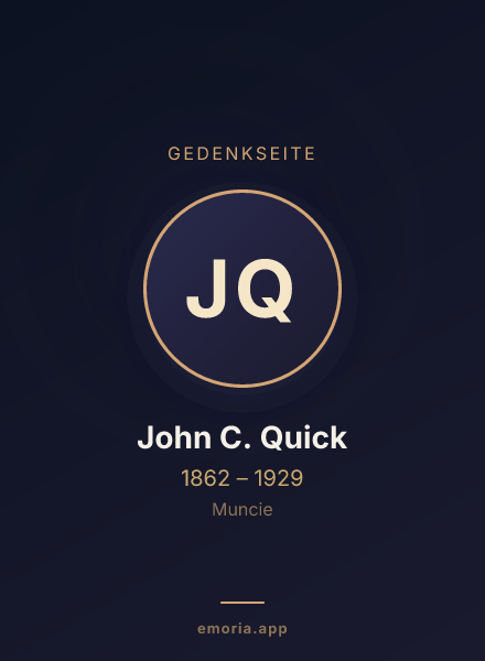 Gedenkportrait von John C. Quick