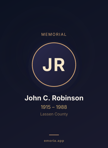 Memorial portrait of John C. Robinson