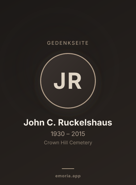 Gedenkportrait von John C. Ruckelshaus
