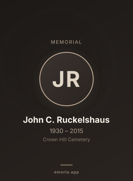 Memorial portrait of John C. Ruckelshaus