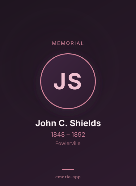 Memorial portrait of John C. Shields