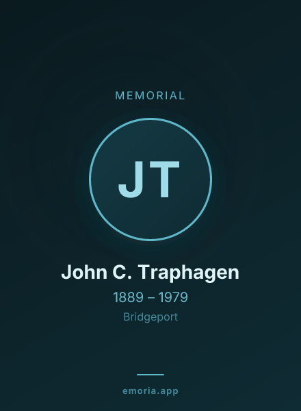 Memorial portrait of John C. Traphagen