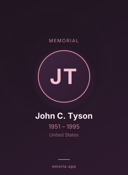 Memorial portrait of John C. Tyson