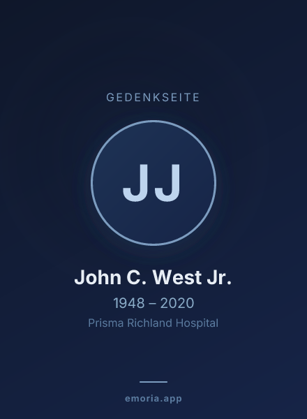 Gedenkportrait von John C. West Jr.