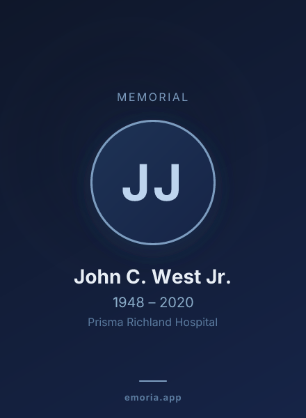 Memorial portrait of John C. West Jr.